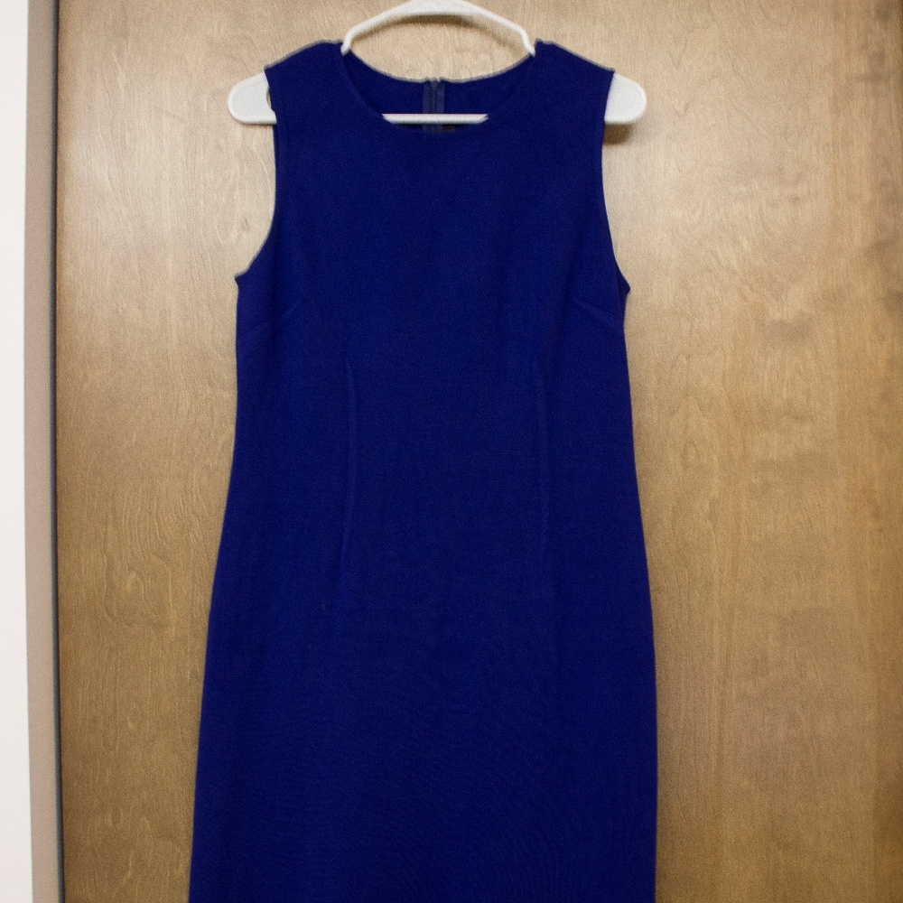 Blue Knit St. John Dress